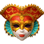 รีวิวสล็อต Mask Carnival สัญลักษณ์ หน้ากากแดง